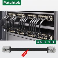 Patchtek Cat7 24 Pack Slim Cat7 Ethernet Patch Cable 10G Support Cat 7 Patch Cable for WIFI 6.0 Patch Panel to Switch Flexiable