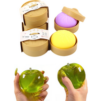 Hot Selling Simulation Bun Green Apple Squishy Toys Slow Rebound Soft Stress Relief Toys Birthday Gifts for Kids Adults