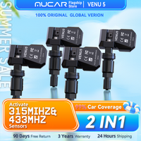 MUCAR VENU 5 Sensor 433 315MHZ TPMS Sensor 2 in 1 Tire Repair Tools Scanner Tire Pressure Monitor Tester Programming 4 PCS Metal