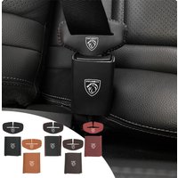 Car seat belt clip leather protective cover seat belt buckle protector For Peugeot 308 3008 206 307 207 208 407 508 2008 5008