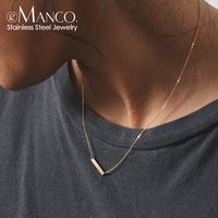 eManco Fine Jewelry Stainless Steel Geometric Pendant Charming Gold-Plated Women's Necklace Simple Accessories Wholesale