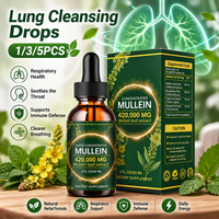 60ml Königskerzenblatt-Extrakt-Tropfen mit Eibischwurzel, Thymian und Orangenschale für die tägliche Atemwegspflege, schnell einziehendes Kräuterpräparat