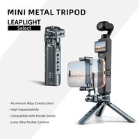 LEAPLIGHT Aluminum Mini Tripod for DJI Osmo Pocket 3/4/4P/360LunaUltra Camera Tripod Handheld Grip w 360° BallHead+Phone Stand