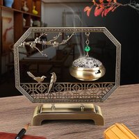 Luxury Copper Incense Burner Chinese Fragrance Sandal Incense Burner Vertical Metal Interior Quemador Inciensos Home Fragrance