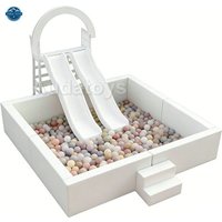 Ball Pit Slides Commercial Luxury Indoor Playground Wooden Stair Slides Custom Kids Plastic Playground Party Rental Audatoys