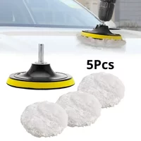 5Pcs 3 Inch Polishing Kit Car Polishing Pad Car Waxing Sponge Disk Wool Wheel Auto Paint Care Polisher Pads Car Gadget