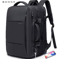 BANGE Business Expandable Backpack Waterproof 17.3 in Laptop Backpack Man Big Capacity Hiking Travel Bag Male Backpacks with USB