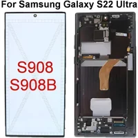 For Samsung Galaxy S22 Ultra 5G Lcd SM-S908 S908F S908U S908N AMOLED Display Touch Screen Digitizer Replacement With defects