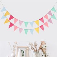 Wedding Celebration Triangle Bunting Flag Happy Birthday Party Decor Banner Outdoor Classroom School Scene Layout Pennant Decor