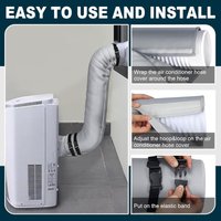 AC Hose Insulation Sleeve Portable Insulated Wrap With 3 Adjustable Straps Air Conditioners Insulated Hose Wrap For Winter