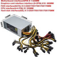 T.F.SKYWINDINTL 2000w PSU 2000W Mining Power Supply 4U Miner PSU 110-264V for ETH Miner