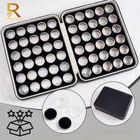 Transparent Gemstone Gem Jar Display Box Loose Diamond Jewelry Storage Carrying Case Nail Gem Stones Holder Organizer Container