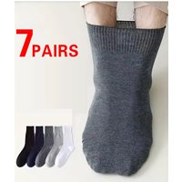2/5/7Pair Men's Non Binding Diabetes Socks Comfortable Breathable Shoes Suitable for Elderly and Pregnant Men Women for Fat Feet