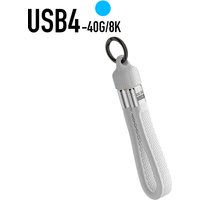 NEW 240w/40Gbps USB4 Portable Keychain Short Cable Data Transfer 8K/60Hz Type C to C Fast Charging Cable for Mac Mini 16 Pro Max
