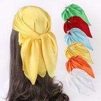 Woman Scarf Print Hijab Headscarf Bandana Handkerchief Silk Scarves Woman Square Luxury Female Shawl Head Wrap Wear