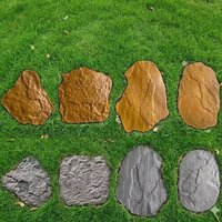 Garden Artificial Rock Making Mold Cement Stone Texture Imprinting Tool Rough Rock Pattern Mould For Outdoor Landscape Decor