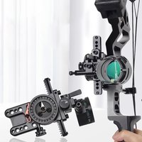 Archery 1 Pin 0.019" Optic Fiber Bow Sight Right Hand Micro-Adjustable Compound Bow Shooting Scope for Hunting Competition image 4