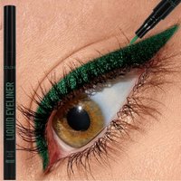 1PC 24-Hour Long-Lasting Green Eyeliner Liquid Pen - Non-Sticky Formula for Deepened & Highlighted Eye Contour Makeup