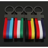 Car Keychain Germany France Italy Flag Key Chains Keyring Pendant For Mercedes Benz Audi Honda Toyota KIA Tesla Skoda Mazda
