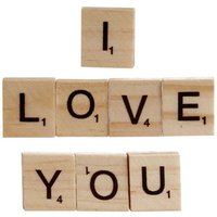 100pcs Wood Letter Tiles Alphabet Craft Scrapbook DIY Wood Letters Numbers for Kids Adults Game Scrabble Decor