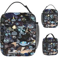 Sebastian Solace Pressure Horror Game Lunch Bag Beach Lunch Box For Men Retro Print Thermal Tote Handbags Waterproof Cooler Bag