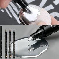 1-6pcs Mirror Marker Pen DIY Reflective Paint Pens Mirror Markers Chrome Gold SILVER Copper Color Signature Car Art Craftwork