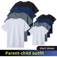 Children To Adults Multi-size Parent-child Short Sleeve Joker Children And Adolescents Quick-drying Sports Casual T Men's Shirt