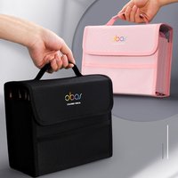 48/72/120/150/200 Holes Colored Lead Pencils Storage Bag Large Capacity Case Holder School Supplies Stationery Student Pen Case