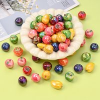 5Pcs Fun Fruit Shaped Resin Beads Randomly Mixed With Loose Space Beads For DIY Pacifier Chain Neckalce Bracelet Jewelry Making