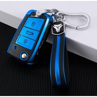 Auto Keychain For Volkswagen VW Golf 7 MK7 Tiguan MK2 for Skoda Octavia A7 Kodiaq 2017 2018 2019 Leather TPU Car Key Case Cover