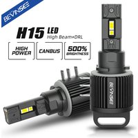 BEVINSEE H15 LED CANbus Headlight Bulb 110W 11000LM High Beam + DRL Day Driving Running Light Super Bright LED Lamp for VW Audi image 3