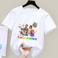 Cocomelons Children T-shirts Boys Girls Cute Tee Cartoon Anime Pattern T-shirt Kids Summer Clothes Cotton Tops Child Party Gifts