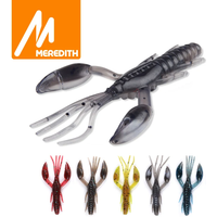 MEREDITH Dolive Craw Fishing Lures 50mm 65mm 80mm Craws Shrimp Soft Lure Fishing Bait Wobblers Bass Lures Soft Silicone