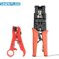Coaxial Compression Crimper Tool Kit, RG6 RG58 RG59 Crimp Pliers for F BNC RCA Connectors with RG6 RG11 Cable Stripper