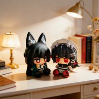 New miHoYo Zenless Zone Zero Ellen Joe Hoshimi Miyabi Asaba Yuma Lighter Chibi Figures Cute Anime Game Model Toy Collectible Toy