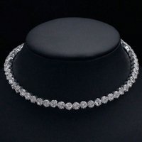 Elegant Rhinestone Necklace for Women, Single Row Sparkling Jewelry, Perfect Bridal Accessory, Fashionable Neckpiece for Special
