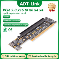 ADT-Link 256Gbps+128Gbps+128Gbps PCIe 5.0 x16 to x8x4x4 Half height to Full height Split Card NVMe SSD Expansion Supports Gen5 image 4