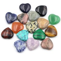 20mm Natural Heart Shaped Stone Healing Crystal Meditation Gemstone DIY Crafts Home Decor Jewelry Accessories Meditation Gifts