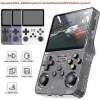 Open Source R36S Retro Handheld Video Game Console Linux System 3.5 Inch IPS Screen Portable Pocket Video Player R35S 64GB Games