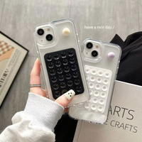 Silicone Suction Cup Wall Stand Anti Slip Single-Sided Case Back Sticker Phone Holder Stable Adsorption Flexible Square Mount