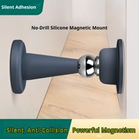 Strong Suction Silicone No-Drill Door Stopper: Anti-Collision Floor Stop for Bedroom Wall Protection & Home Use