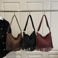 Retro Leopard Print Tassel Shoulder Bag Women's Fashion Handbags Casual Tote Bag Purses and Handbag Ladies Hand Bags