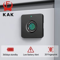 KAK Smart Home Biometrisches Fingerabdruckschloss, versteckte Schublade, elektronisches Schloss, Privatsphäre, Aktenaufbewahrung, schlüssellose Schran