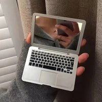 Portable Creative Mini Computer, Small Mirror, Laptop, Portable Design, Foldable Makeup Mirror for Daily