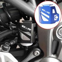 For SUZUKI GSR400 GSR600 GSR750 GSR Motorcycle CNC Accessories Rear Brake Fluid Reservoir Guard Cover Protector With LOGO "GSR"