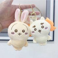 Japanese Anime ckw Plush Keychain Cute Usagi Hachiware chii 12cm Bag Charm Pendant Collectible Plush Toy