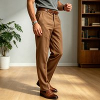 Men's Formal Linen Summer Pants Classic Straight Suit Trousers Lightweight Breathable Soft Fashion Casual For Office Daily Wear