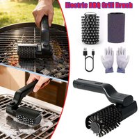 New Heavy Duty Electric BBQ Grill Brush Rotating Roller Brush Grease Cleaner for Cleaning Barbecue Grid Brush Tool or Brush Head