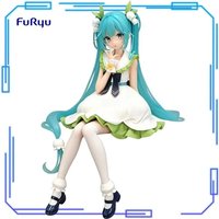 In Stock FuRyu Original Genuine Vocaloid Hatsune Miku Flower Fairy Lily of The Valley 14cm Model Toys Noodle Stopper Figure Gift