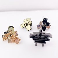 1set(4pcs) 46mm Gold/Brass Metal Bag Lock Hardware Accessories Women's Handbag Swivel Clasp Lock Buckle DIY Part Leather Craft